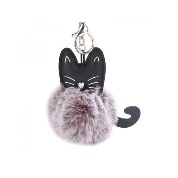 Cute Kitten Cat KeyRing Hand Crafted Key Ring in pouch Gift Idea